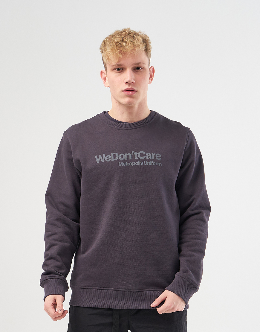 Толстовка We Don’t Care Basic Logo Sweatshirt Dark Grey