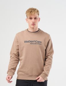 Толстовка We Don’t Care Basic Logo Sweatshirt Beige