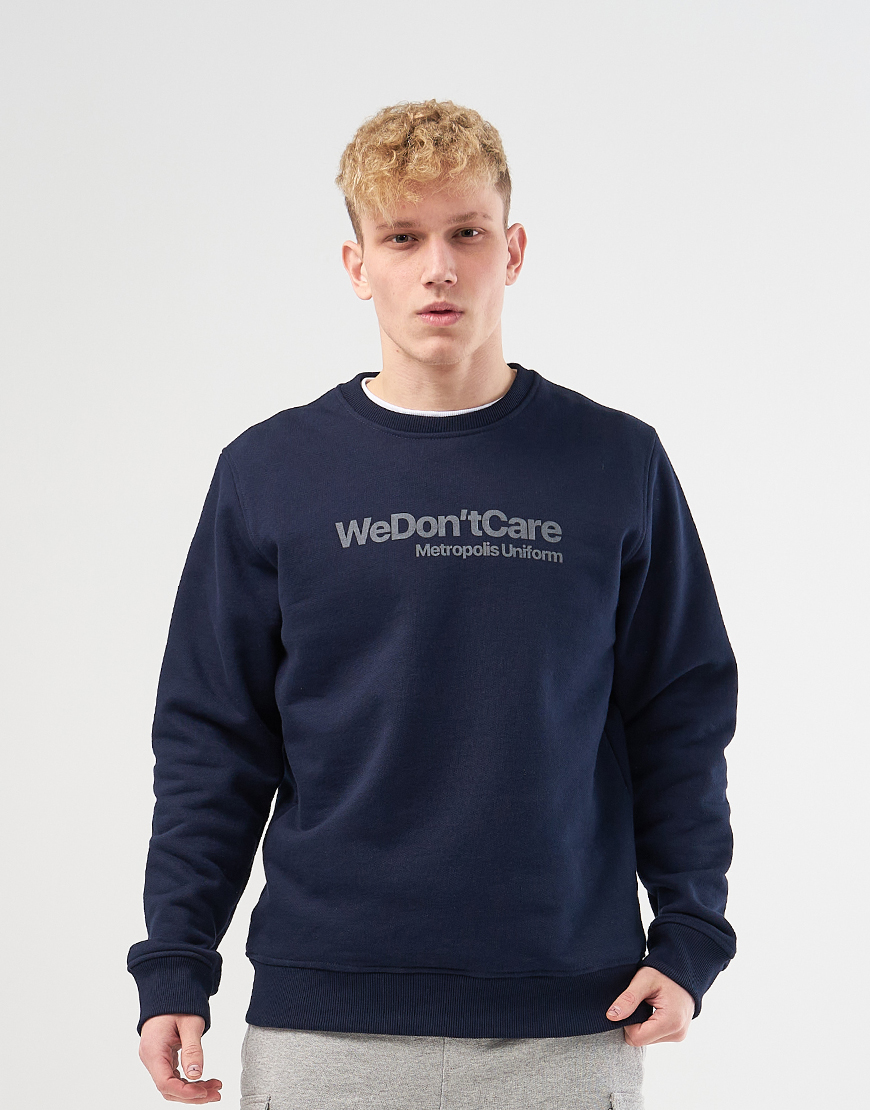 Толстовка We Don’t Care Basic Logo Sweatshirt Navy
