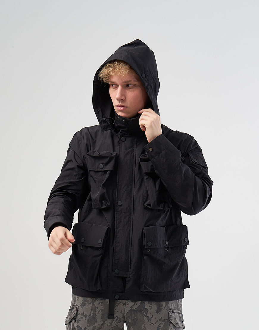 Куртка We Don’t Care Swiss M70 Crinkle Nylon Jacket Black