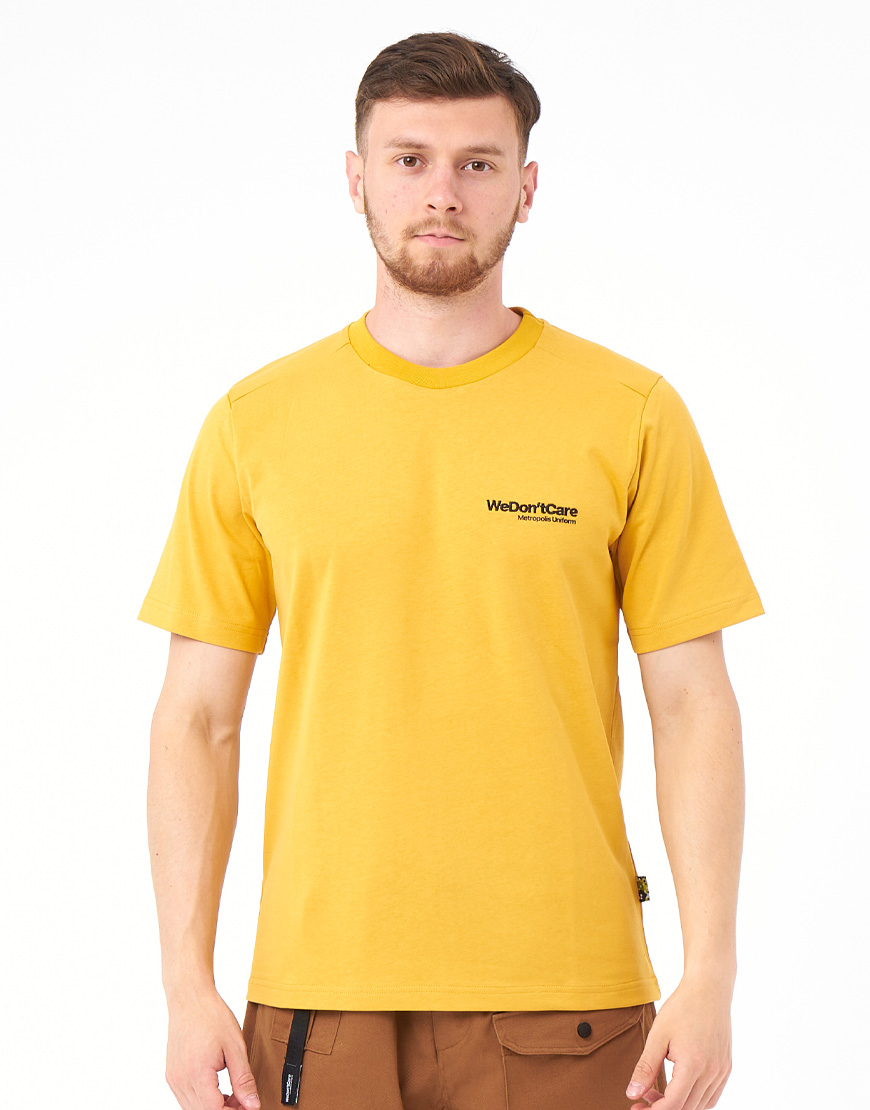 Футболка We Don’t Care Chest Logo T-shirt Yellow