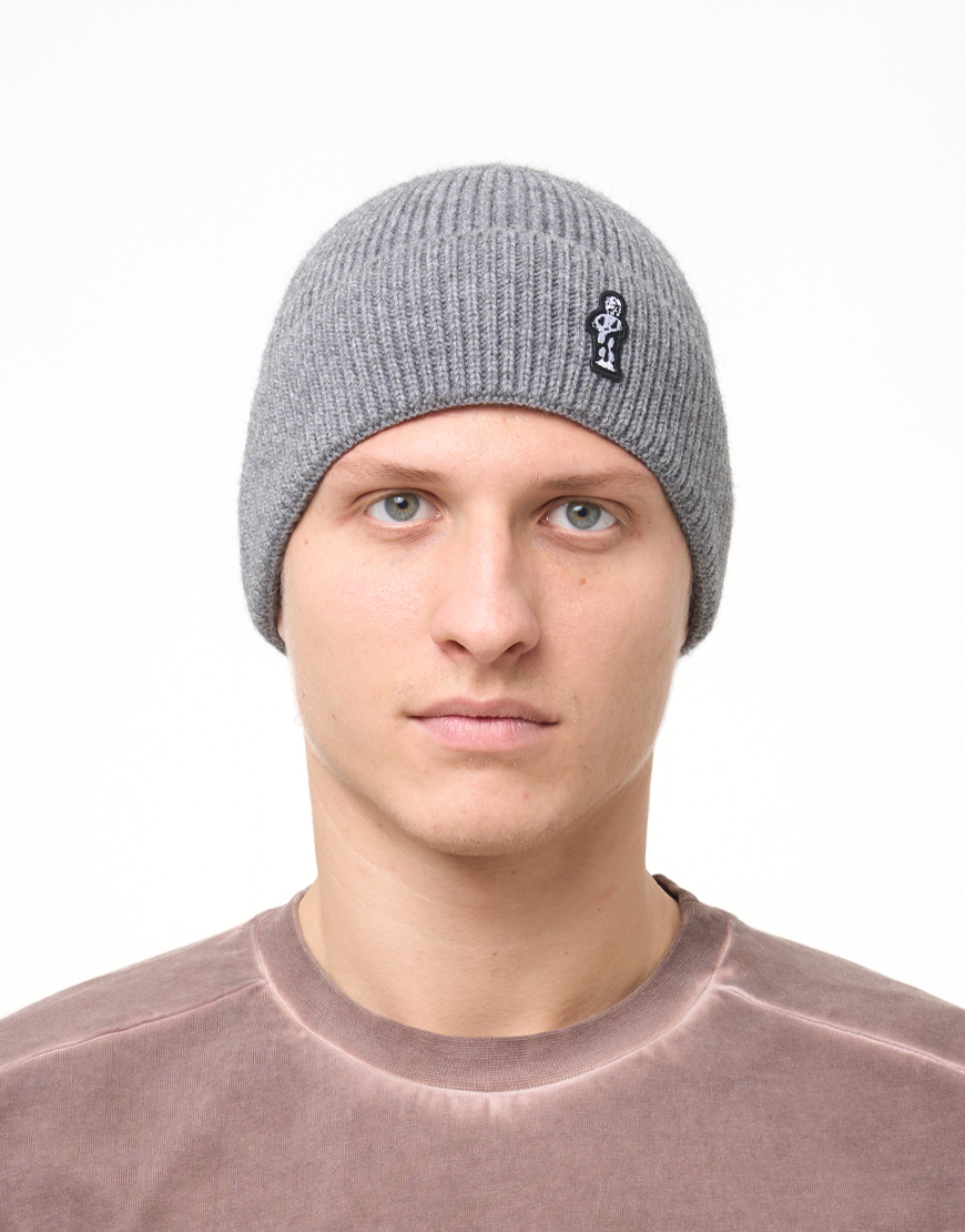 Шапка We Don’t Care Embroidered Logo Beanie Grey Marl