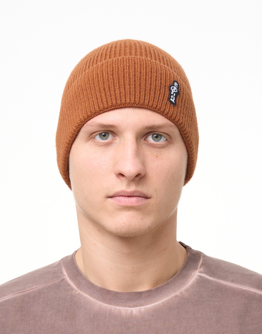 Шапка We Don’t Care Embroidered Logo Beanie Brick