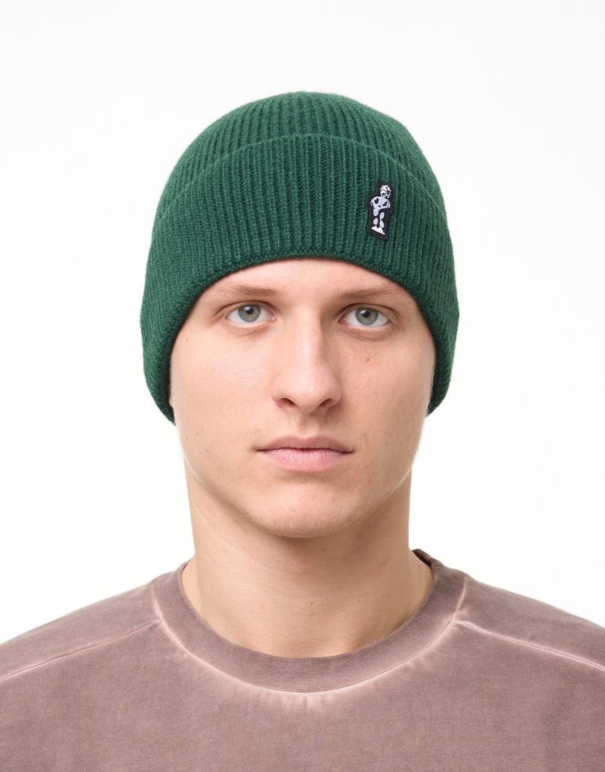 Шапка We Don’t Care Embroidered Logo Beanie Dark Green