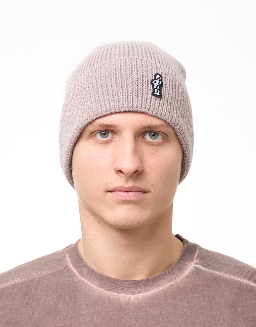 Шапка We Don’t Care Embroidered Logo Beanie Lilac